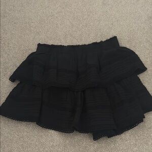 Elegant Black Layered Skirt